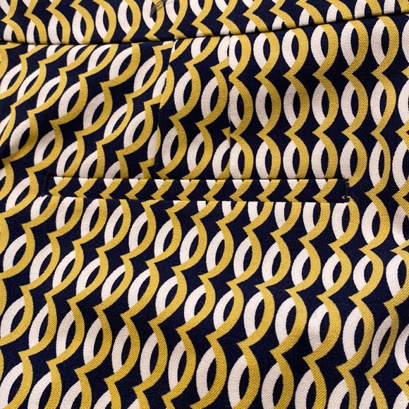 Geometric Patterned - Talbots Chatham Ankle Pant - Size 14 - Navy, White - Picture 5 of 5